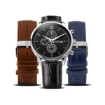 Magnum Black leather straps set
