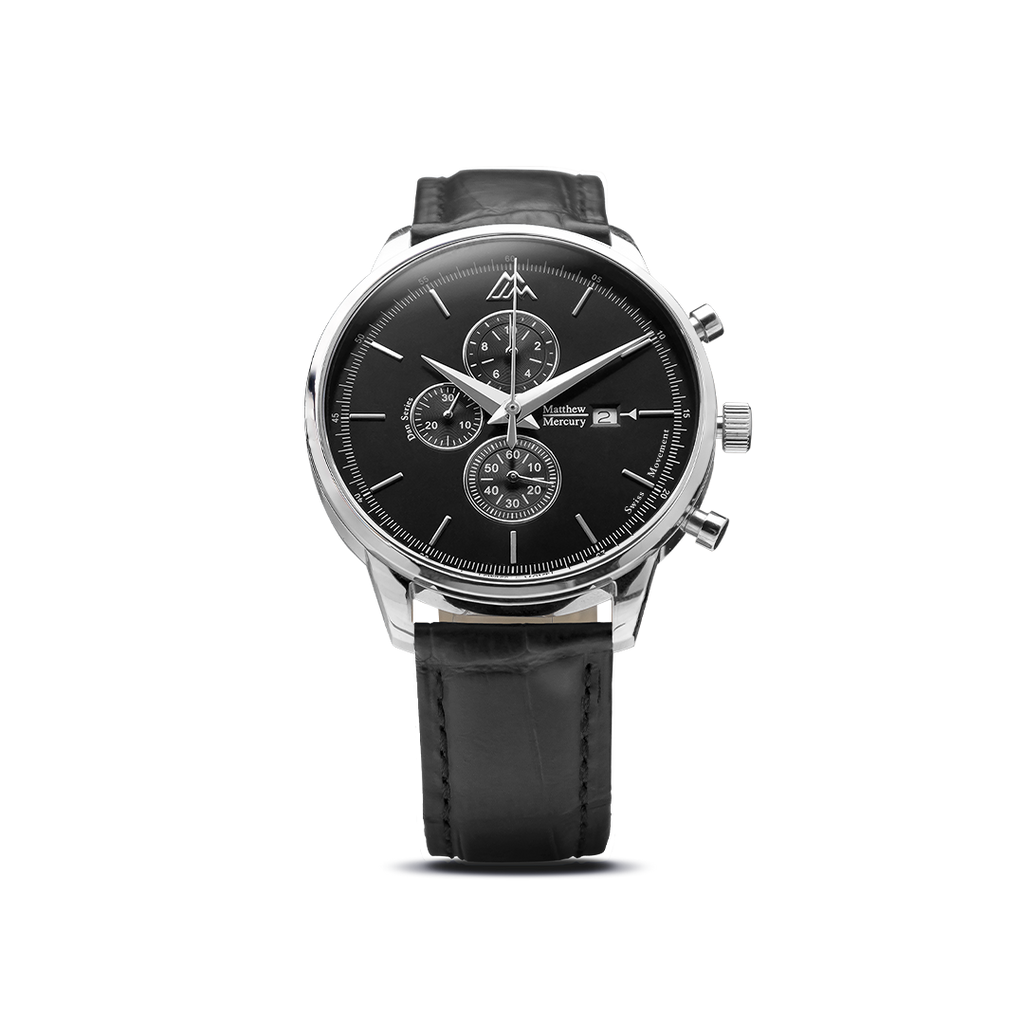 Magnum Black - leather straps set – Matthew Mercury Watches