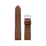 Perforated Brown Leather Strap