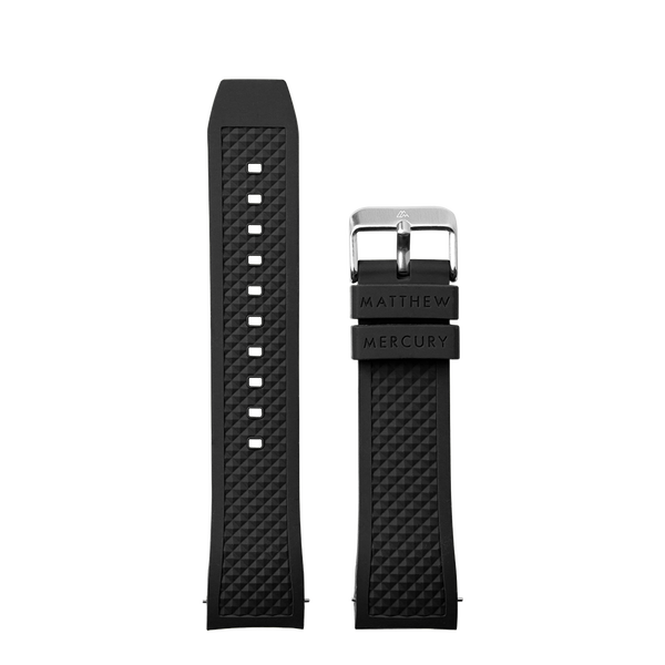 Rubber Black Strap for Men – Matthew Mercury Watches