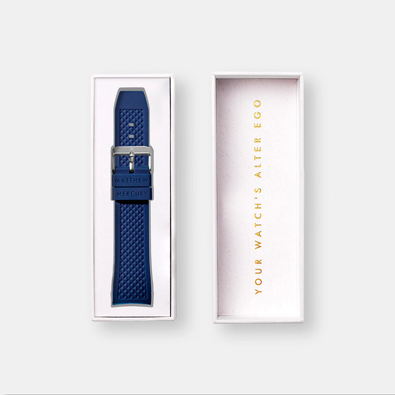 Royal Blue Rubber Strap for Men – Matthew Mercury Watches
