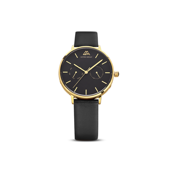 Black and gold watch online