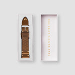 Perforated Brown Leather Strap for Men