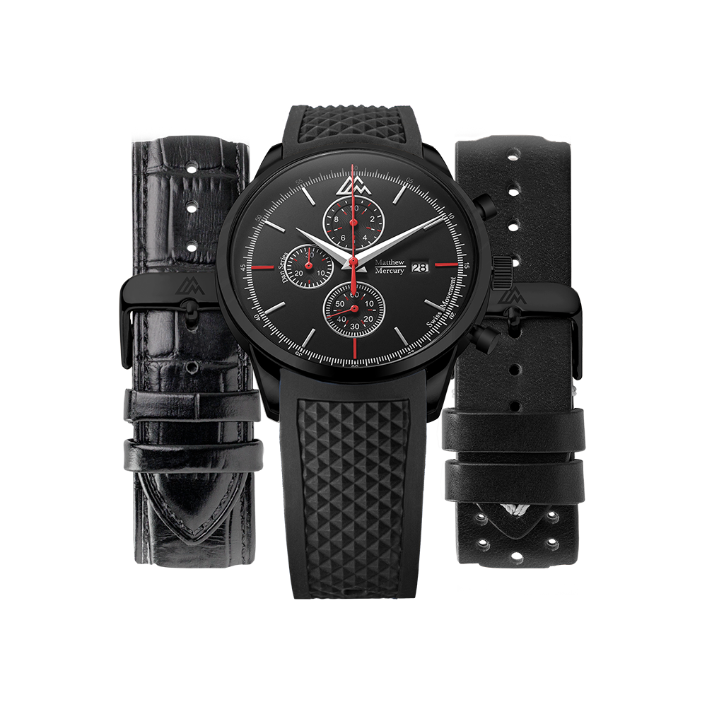 TZ3986 Black Straps Set – Matthew Mercury Watches TZ3986 Black Straps Set – Matthew Mercury Watches