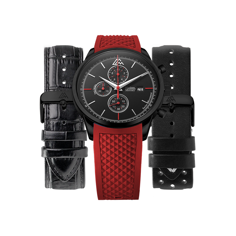 TZ3986 Black Straps Set – Matthew Mercury Watches